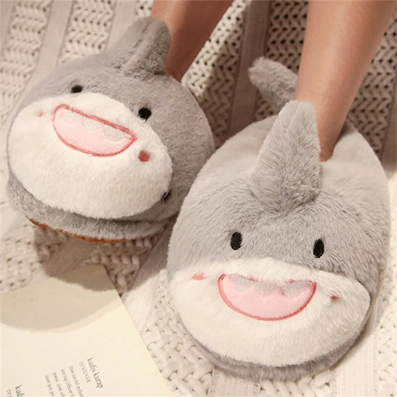 Cute Home Slippers Cartoon Bee Modeling Design 2023 White Warm Adult  Lady Plush Head Silent Indoor Floor Women Fun Slippers ShopOnlyDeal