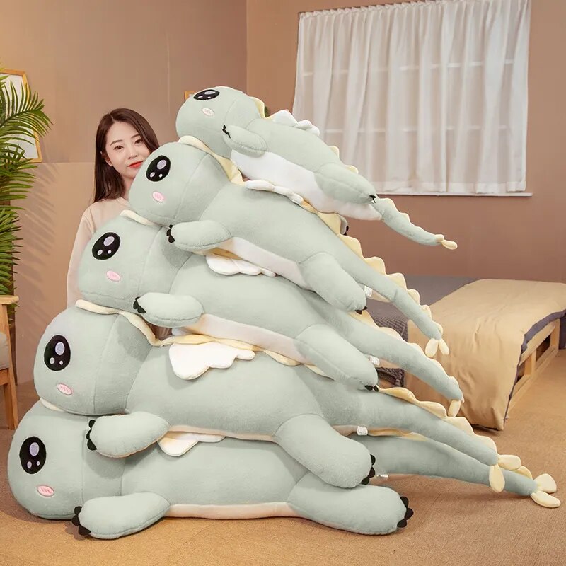 New Huggable Big Long Cute Dinosaur Plush Toy Soft Cartoon Animal Angel Stuffed Doll Boyfriend Pillow Kids Girl Birthday Gift ShopOnlyDeal