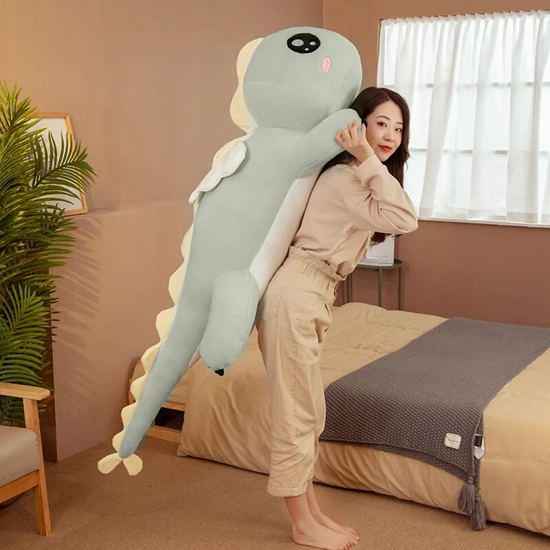 New Huggable Big Long Cute Dinosaur Plush Toy Soft Cartoon Animal Angel Stuffed Doll Boyfriend Pillow Kids Girl Birthday Gift ShopOnlyDeal