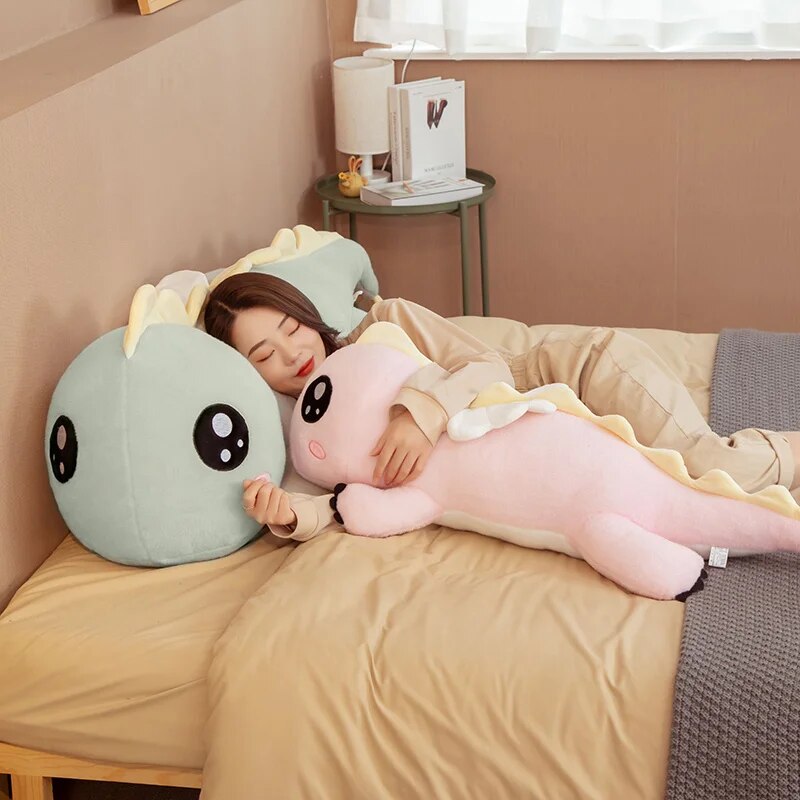 New Huggable Big Long Cute Dinosaur Plush Toy Soft Cartoon Animal Angel Stuffed Doll Boyfriend Pillow Kids Girl Birthday Gift ShopOnlyDeal