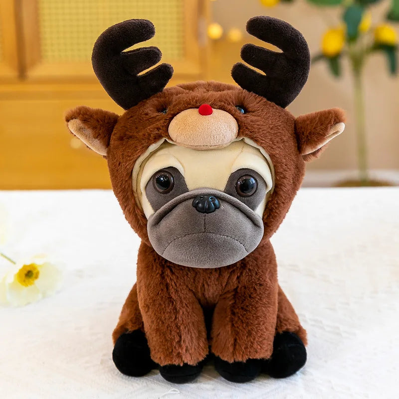 Kawaii Pug Dog Plush Toys Dog Lovers Plushie SharPei Bulldog Cosplay Raccoon Elk Bear Monkey Donkey Animals Stuffed Doll Kids Gift ShopOnlyDeal