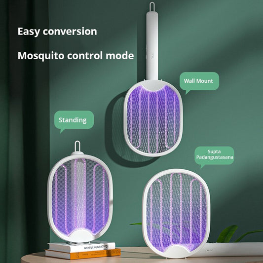 New Mosquito Killer Lamp USB Rechargeable Electric Foldable Mosquito Killer Racket Fly Swatter 3000V Repellent Lamp ShopOnlyDeal