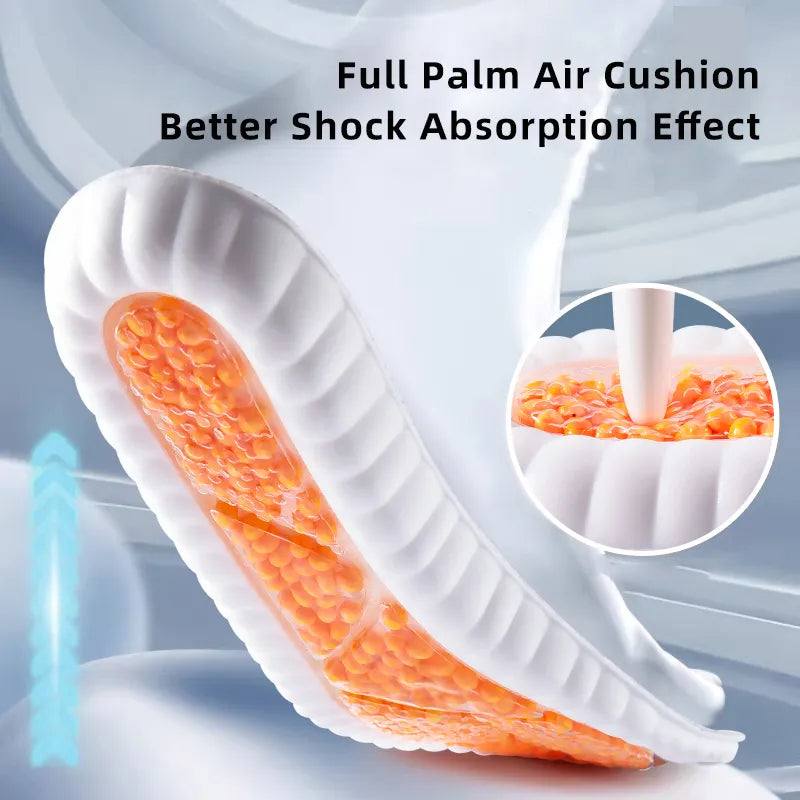 Sport Insoles For Shoes High Elasticity Triple Shock Absorbing Sole Pad PU Memory Foam Air-cushion Super Soft Sneakers Soles ShopOnlyDeal