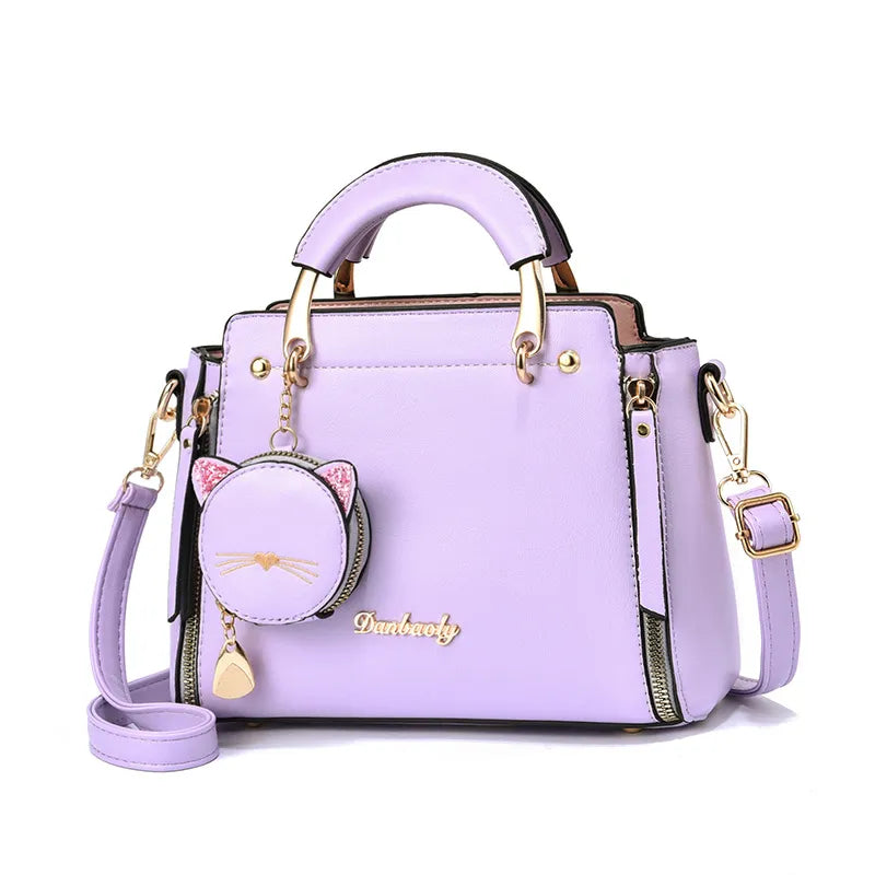 Chic and Versatile Fashion Handbag - Trendy Shoulder Bag for Women with Cat Coin Purse and Headphone Compartment, Perfect for Any Occasion ShopOnlyDeal