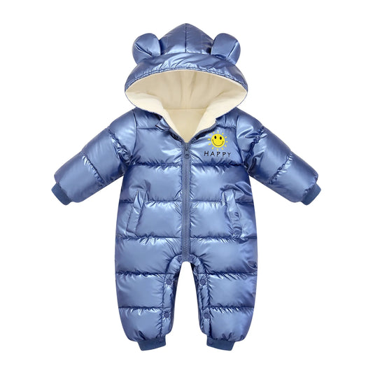 New born Winter kids Jacket waterproof Coat Plus Velvet Baby Girl clothes Snowsuit Boy Rompers Toddler hooded mantle Overalls ShopOnlyDeal