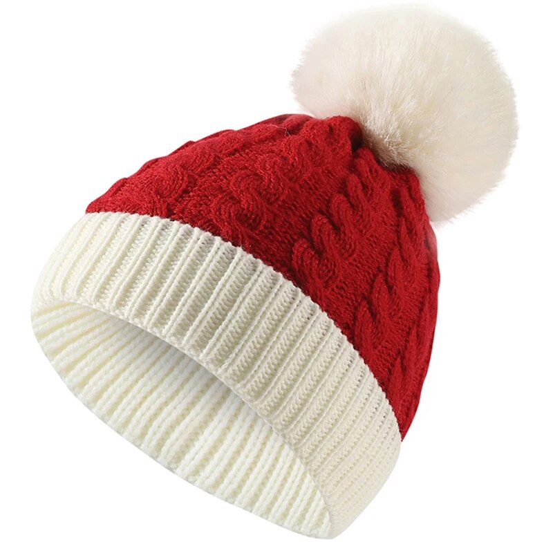 Newborn Baby Christmas Knit Hat Infant Winter Warm Beanie Cap Cold Weather Pom Hat ShopOnlyDeal