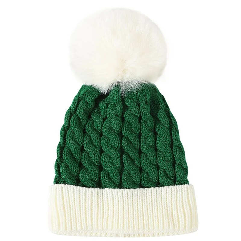 Newborn Baby Christmas Knit Hat Infant Winter Warm Beanie Cap Cold Weather Pom Hat ShopOnlyDeal