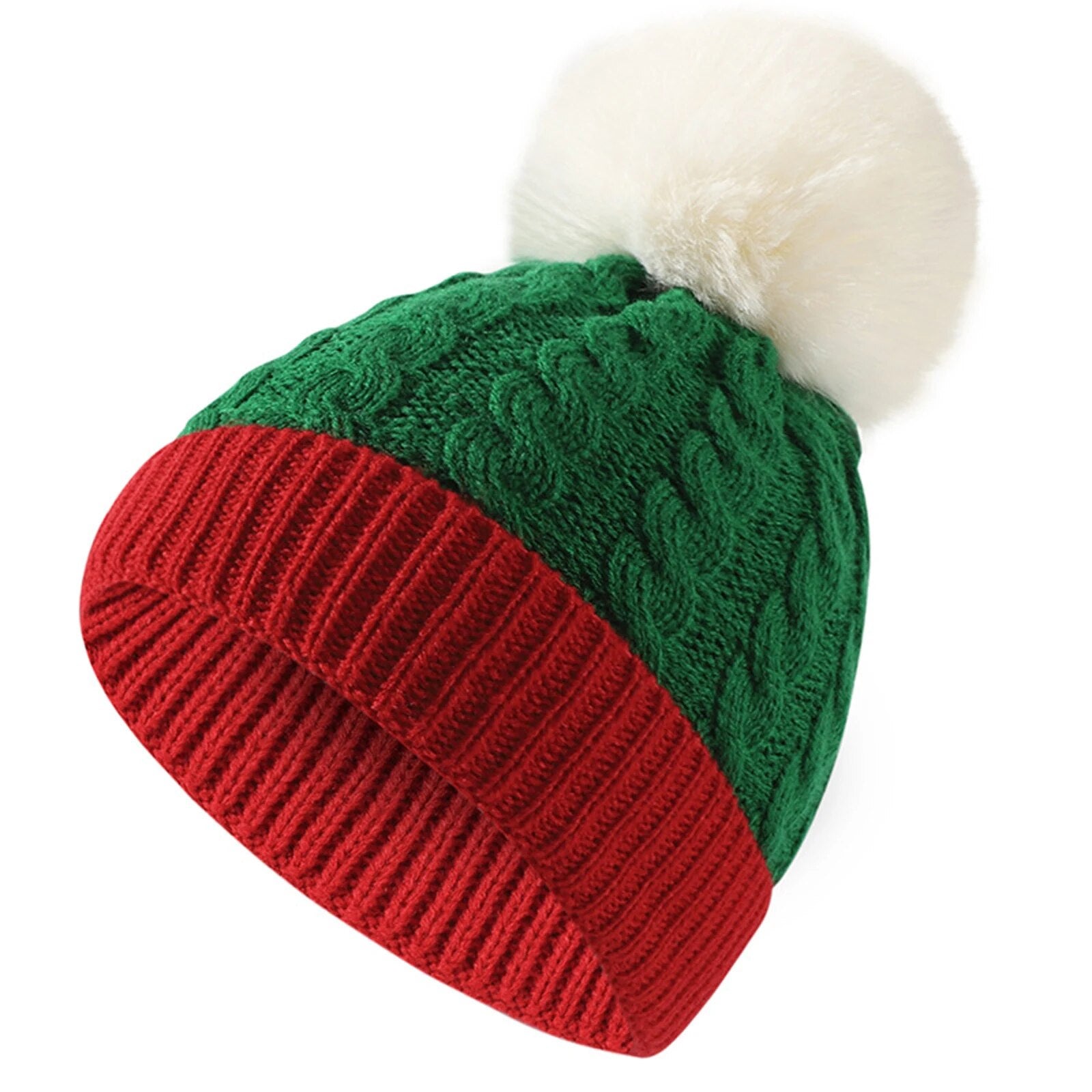 Newborn Baby Christmas Knit Hat Infant Winter Warm Beanie Cap Cold Weather Pom Hat ShopOnlyDeal