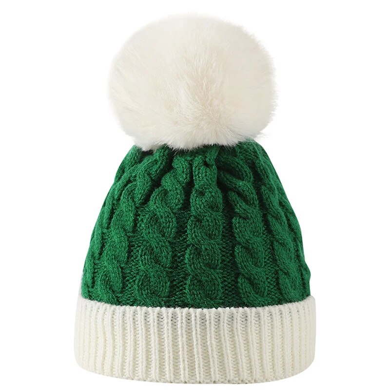 Newborn Baby Christmas Knit Hat Infant Winter Warm Beanie Cap Cold Weather Pom Hat ShopOnlyDeal