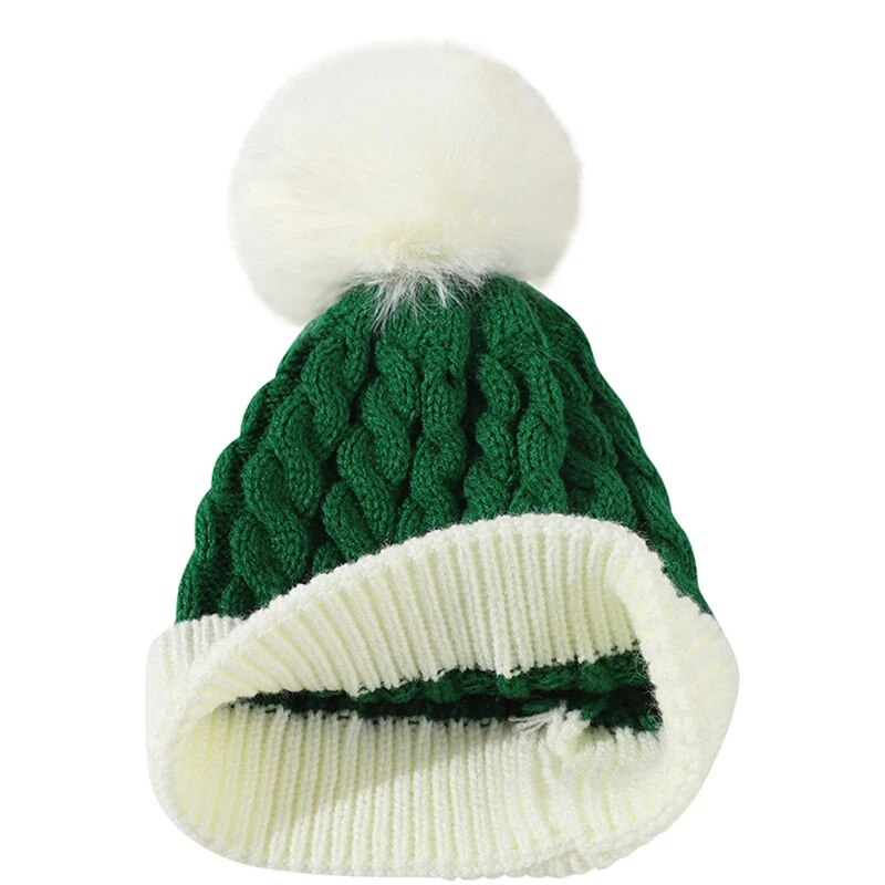 Newborn Baby Christmas Knit Hat Infant Winter Warm Beanie Cap Cold Weather Pom Hat ShopOnlyDeal