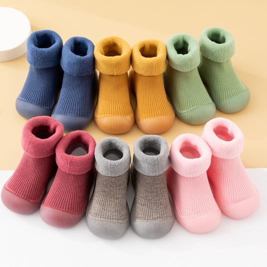Newborn Baby Sock Shoes Autum Winter Toddler Shoes Thicken Warm Knitting Walkers for Boy Girls Non-slip Indoor Boots 0-3 Years ShopOnlyDeal
