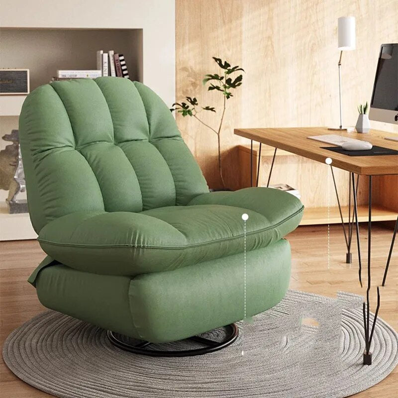 Nordic Green Chair Luxury Ergonomic Rocking Lazy Sofa Chair Living Room Design Poltrona Reclinabile Japanese House Furniture DUTRIEUX Home Design Store