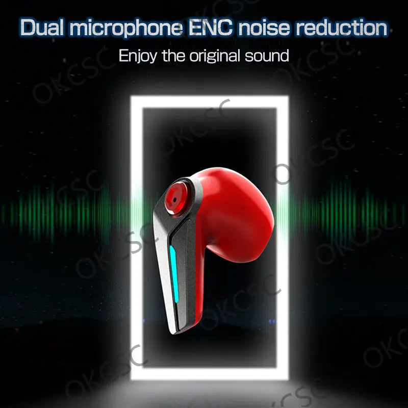 Mecha Game Music Earphones: 5.3 Bluetooth Headset with Low Latency, In-Ear Dual Mic ENC Noise Reduction TWS Earbuds ShopOnlyDeal