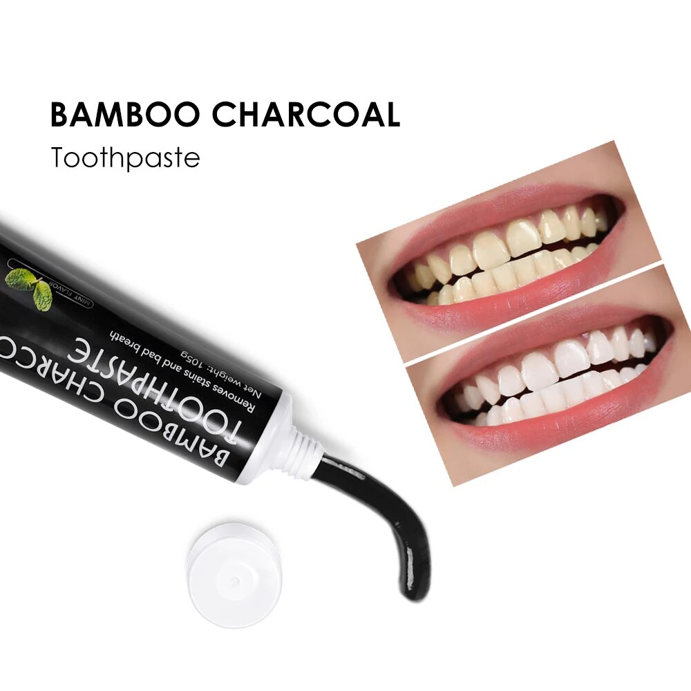 ORGANIGO Organic Activated Charcoal Toothpaste Teeth Whitening Natural Bamboo Mint Adult Oral Care Fresh Breath Tooth Paste ShopOnlyDeal