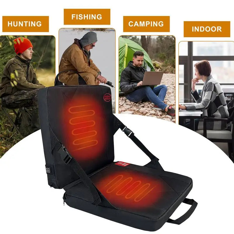 Heated Outdoor Camping Heated Seat Cushion Warm Chair Cover Single Sofa Cushion With Temperature Controller Seat Cushion Heating Pad ShopOnlyDeal