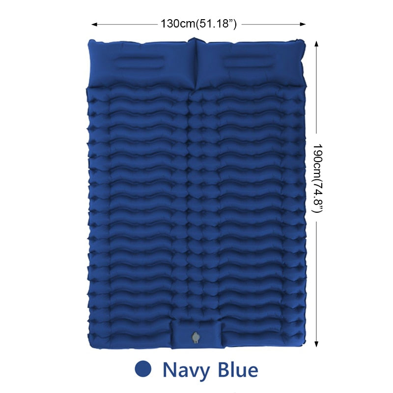 Outdoor Double Sleeping Pad Inflatable Mattress with Pillow 2 Persons Camping Mat Tourist Mattress for Hiking Camp Bed Air Matt WEST TUNE Outdoor Products Store