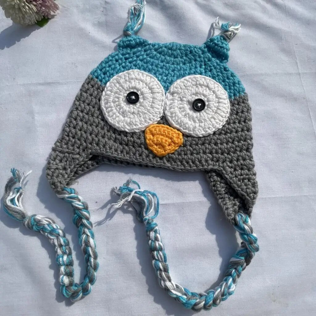 Owl Knitted Kids Hat Children Crochet Cap Baby Boys Winter cap Beanie Girls Bonnet newborn Caps Photography Props ShopOnlyDeal