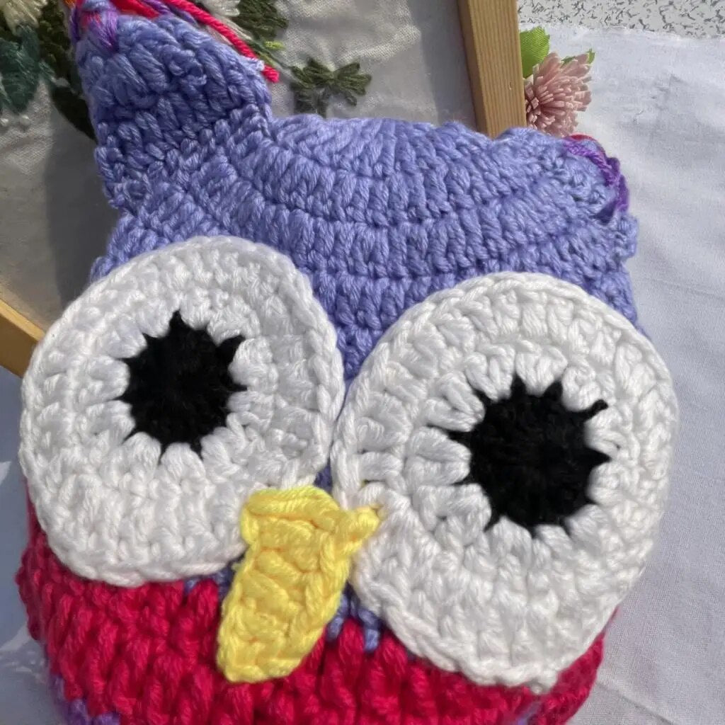 Owl Knitted Kids Hat Children Crochet Cap Baby Boys Winter cap Beanie Girls Bonnet newborn Caps Photography Props ShopOnlyDeal