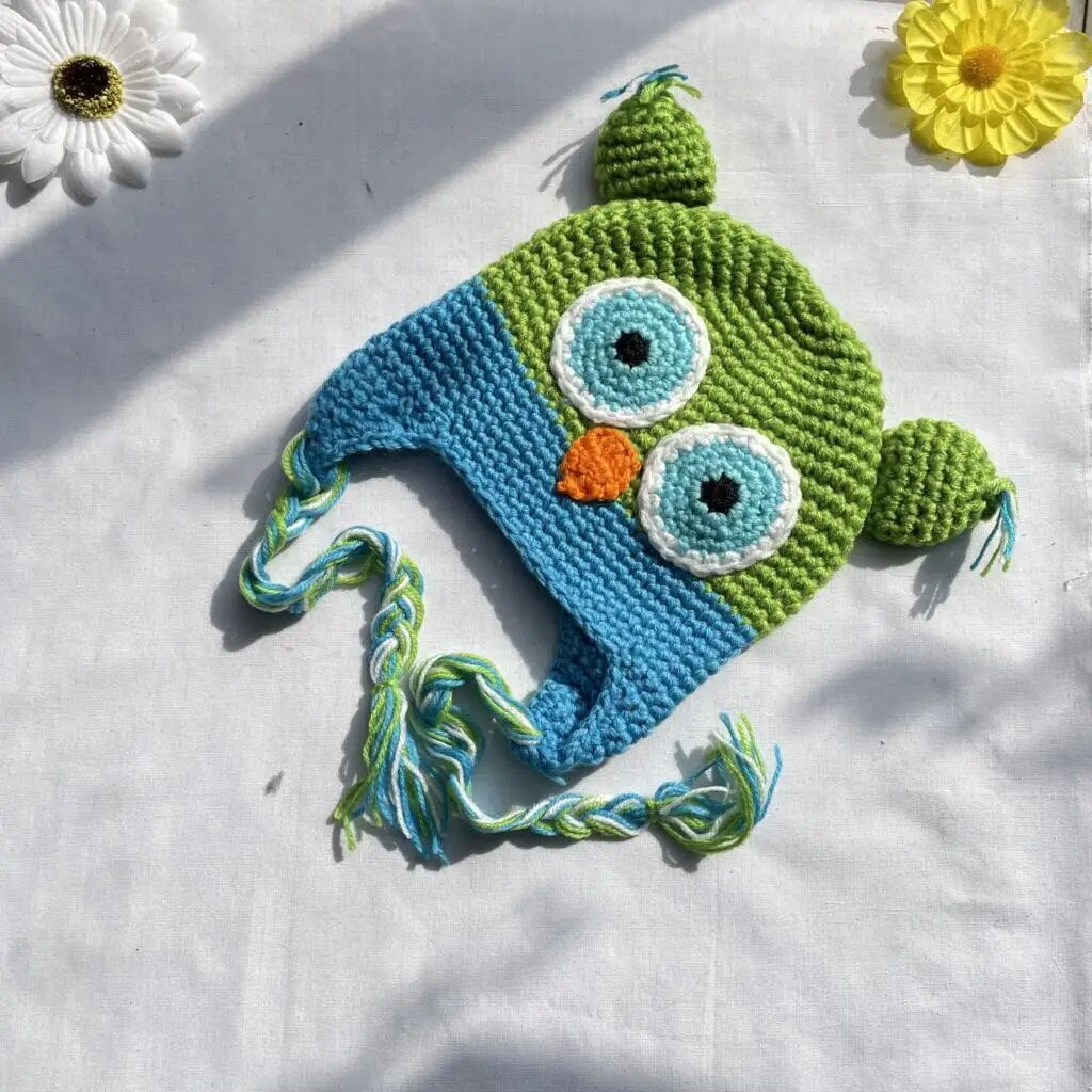 Owl Knitted Kids Hat Children Crochet Cap Baby Boys Winter cap Beanie Girls Bonnet newborn Caps Photography Props ShopOnlyDeal