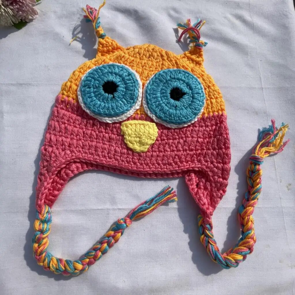 Owl Knitted Kids Hat Children Crochet Cap Baby Boys Winter cap Beanie Girls Bonnet newborn Caps Photography Props ShopOnlyDeal