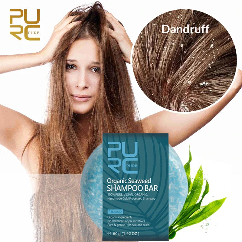 PURC Polygonum Shampoo Bar Gray White Hair Darkening Soap Bamboo Charcoal Black Hair Solid Shampoos Cleaning Scalp Treatment 60g ShopOnlyDeal