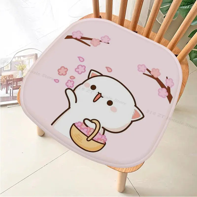 Peach Mochi Cat Four Seasons Chair Mat Soft Pad Seat Cushion For Dining Patio Home Office Indoor Outdoor Garden Seat Mat 216 ZT Hotsale Store