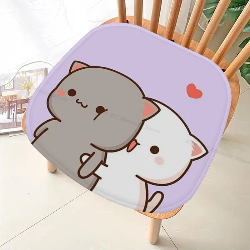 Peach Mochi Cat Four Seasons Chair Mat Soft Pad Seat Cushion For Dining Patio Home Office Indoor Outdoor Garden Seat Mat 216 ZT Hotsale Store