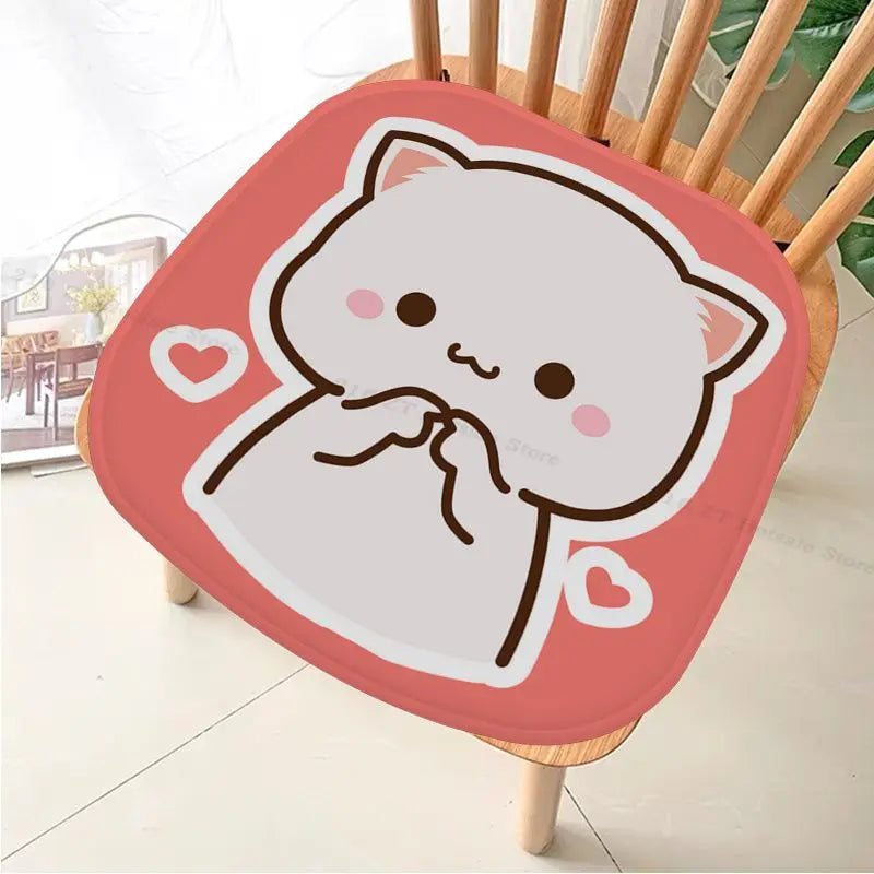 Peach Mochi Cat Four Seasons Chair Mat Soft Pad Seat Cushion For Dining Patio Home Office Indoor Outdoor Garden Seat Mat 216 ZT Hotsale Store