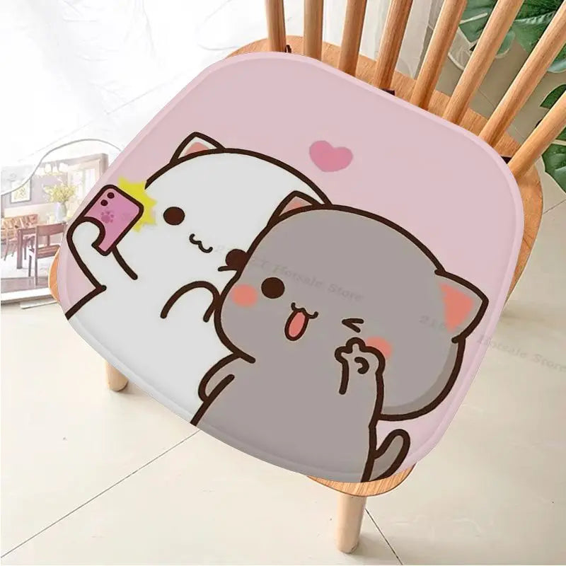 Peach Mochi Cat Four Seasons Chair Mat Soft Pad Seat Cushion For Dining Patio Home Office Indoor Outdoor Garden Seat Mat 216 ZT Hotsale Store