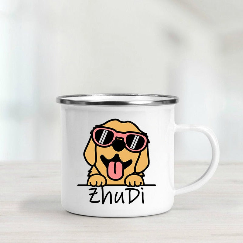 Personalized Mug for Kids Hot Chocolate Custom Dog with Name Handle Mugs Birthday Party Favors Childrens Gifts Dog Lover Cups ShopOnlyDeal