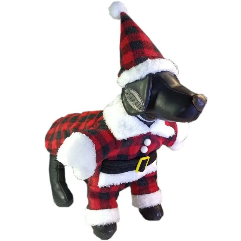 Pet Christmas Clothes Santa Claus Dog Costume Winter Puppy Coat Jacket Suit with Cap Warm Clothing Cosplay For Dogs Cats ShopOnlyDeal