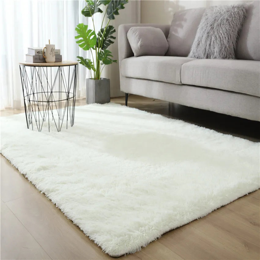 Plush Carpet Thick Bedroom Carpets Anti Slip Soft Rugs Large Rugs For Modern Living Room Long Hair Carpet Living Room Decoration ShopOnlyDeal