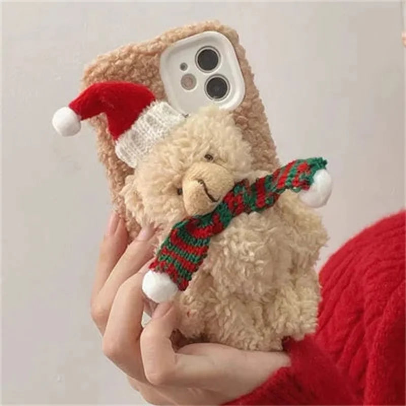 Plush Christmas Bear Phone Case ShopOnlyDeal