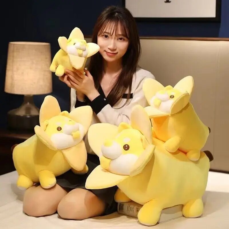 Plush Toy Banana Shiba Inu25-60cm  Dog Cute Fruit Fairy Anime Fluffy Stuffed Soft Doll Kawaii Pillow Baby Kids Toys Gift ShopOnlyDeal