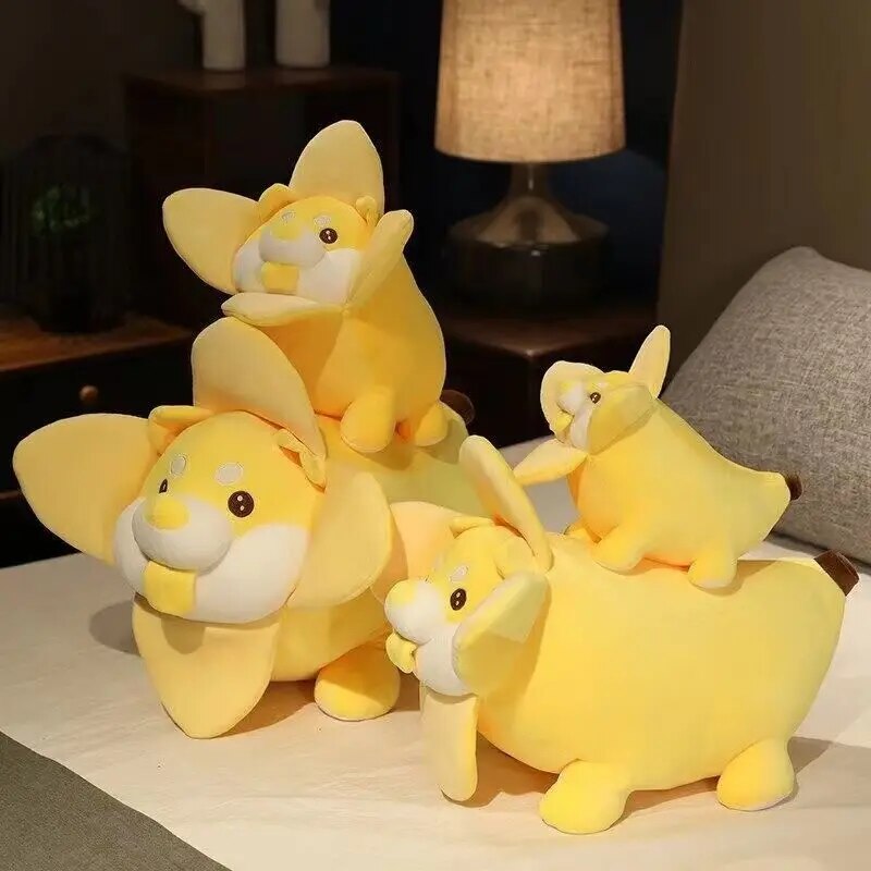 Plush Toy Banana Shiba Inu25-60cm  Dog Cute Fruit Fairy Anime Fluffy Stuffed Soft Doll Kawaii Pillow Baby Kids Toys Gift ShopOnlyDeal