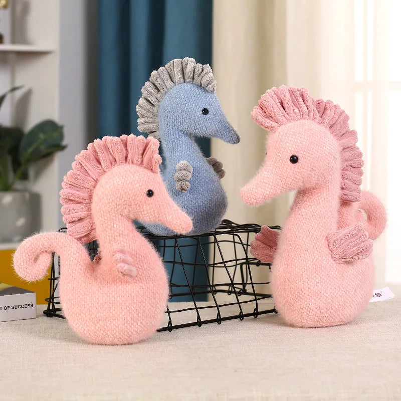 Sea Horse Plush Toy Soft Stuffed Plush Doll Cute Animal Fish Toys Hippocampus Couple Dolls Pillow Home Decor Gifts for Children Girls ShopOnlyDeal