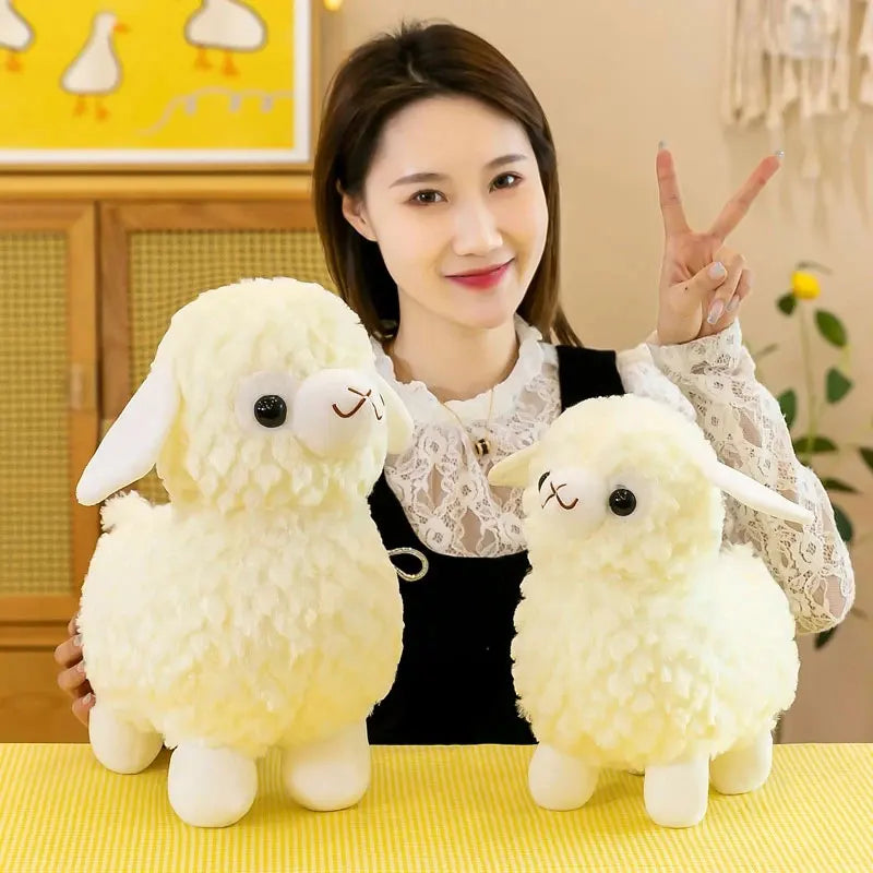 Plush Toy White Sheep Lamb Cute Kawaii Animal Dolls Girl Stuffed Soft Doll Cushion Sofa Pillow Gifts Christmas Birthday Gift ShopOnlyDeal