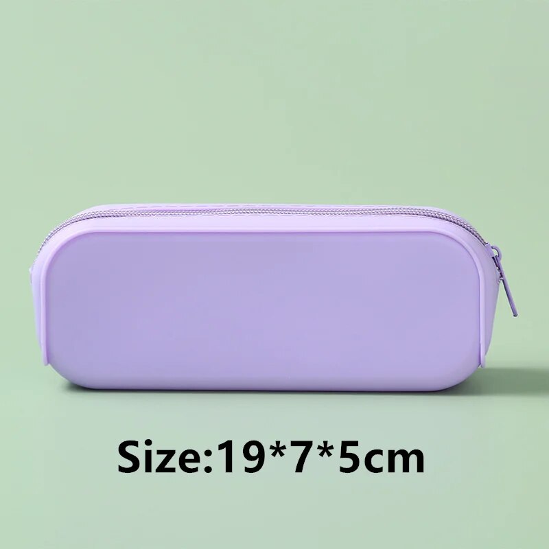 Pop Its Pencil Case Kawaii Stationery Silicone Pencil Pouch Pen Case Trousse School Supplies Pencilcase Reduce Stress Interestin ShopOnlyDeal