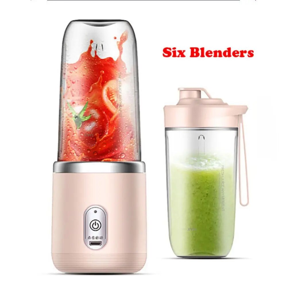 Portable Blender Bottle Electric 6 Blades Multifunction Juice Blender Fresh Juice Smoothie Blender Ice CrushCup Food Processor ShopOnlyDeal