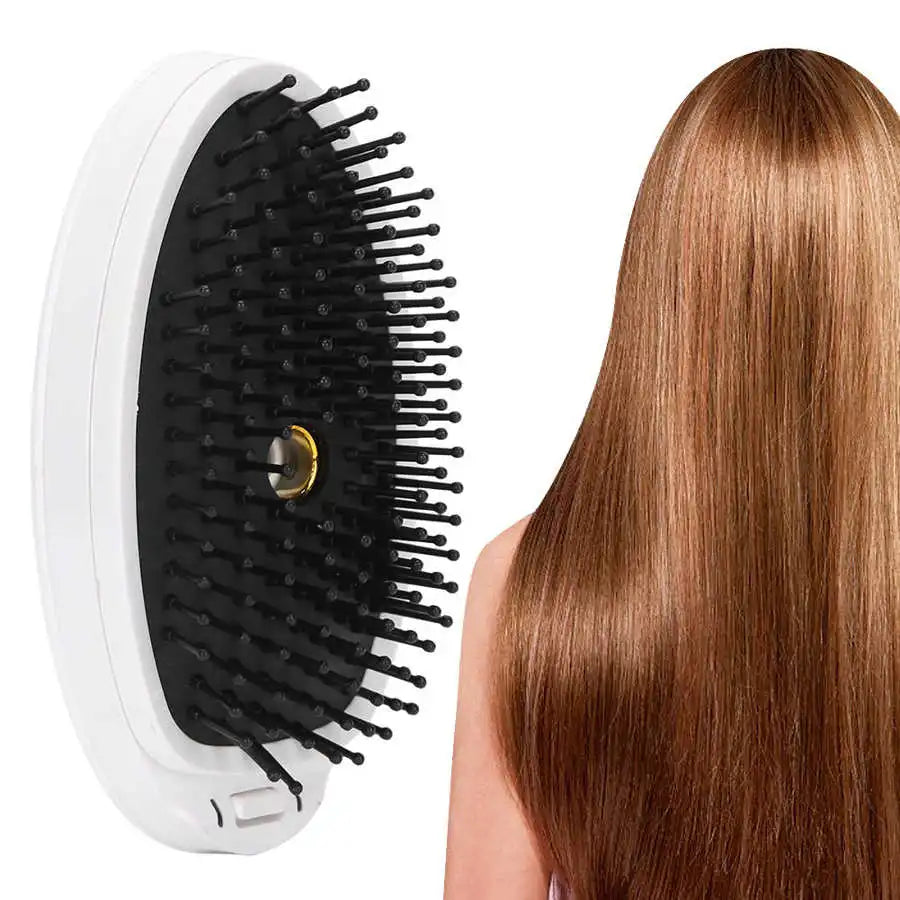 Portable Electric Ionic Hair Comb: Transformative Smoothing & Straightening with Stress-Relieving Vibration Massage - Portable Electric Ionic Hair Comb Brush Straightening Smoothing Negative Ions Anti-static Vibration Head Relieve Stress Massager ShopOnlyDeal