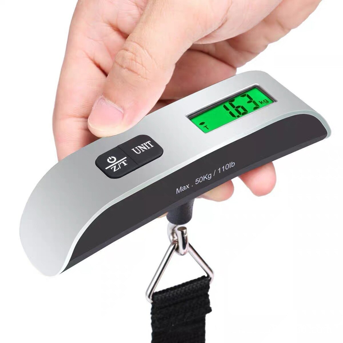 Portable Scale Digital LCD Display 110lb/50kg Electronic Luggage Hanging Suitcase Travel Weighs Baggage Bag Weight Balance Tool Uptrends