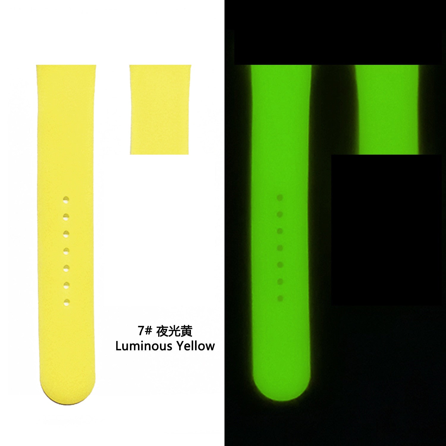 Luminous Silicone Strap For Apple Watch Band Ultra 49mm 8 7 45/41mm Sport Loop Bracelet For Iwatch 6 5 4 Se 44mm 42mm 40mm 38mm ShopOnlyDeal