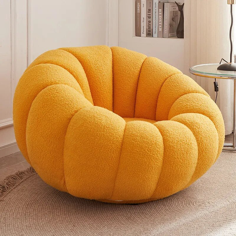 Pumpkin Sofa Living Room Sofa Tatami Balcony Single Leisure Chair Small Apartment Home Armchair Internet Celebrity Minimalist ShopOnlyDeal