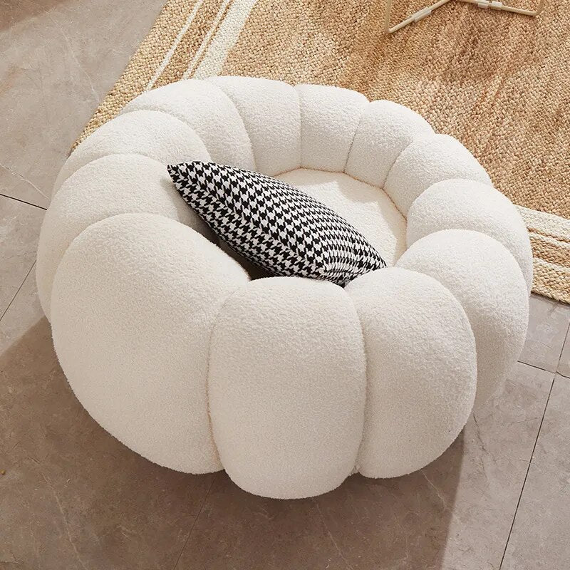 Pumpkin Sofa Living Room Sofa Tatami Balcony Single Leisure Chair Small Apartment Home Armchair Internet Celebrity Minimalist ShopOnlyDeal