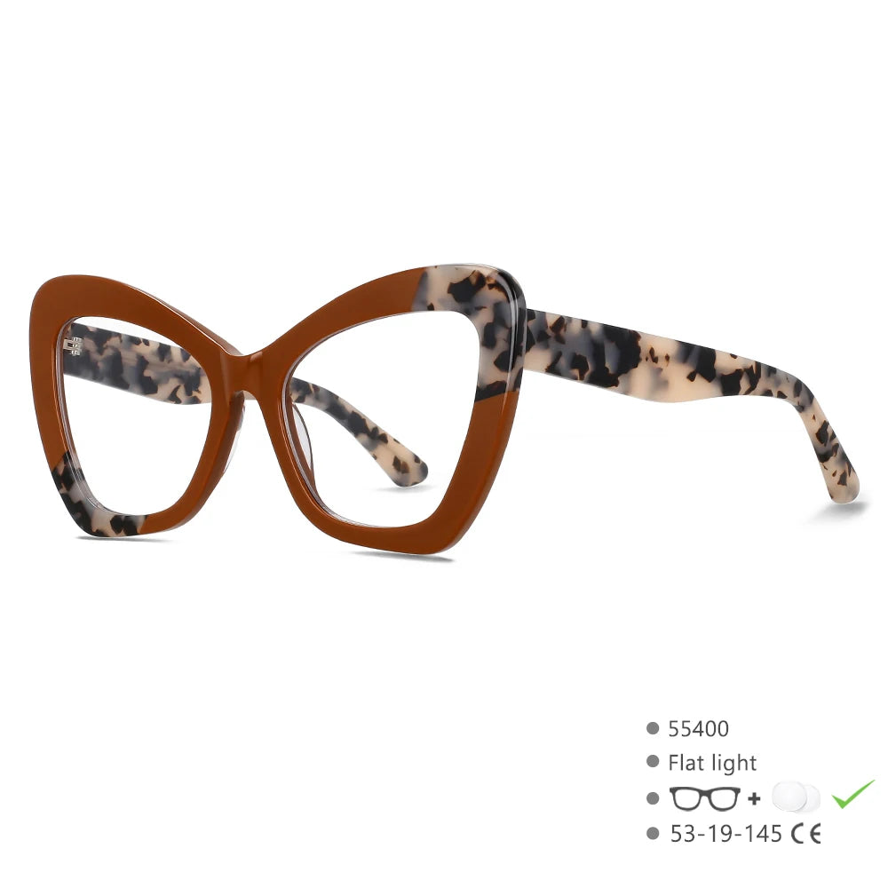 Cool Reading Glasses For Woman Big Frame Acetate Reading Glasses Dioptric +1.00~+2.00 High Quality Women Fashion Cat Eye Leopard Presbyopic Eyewear ShopOnlyDeal