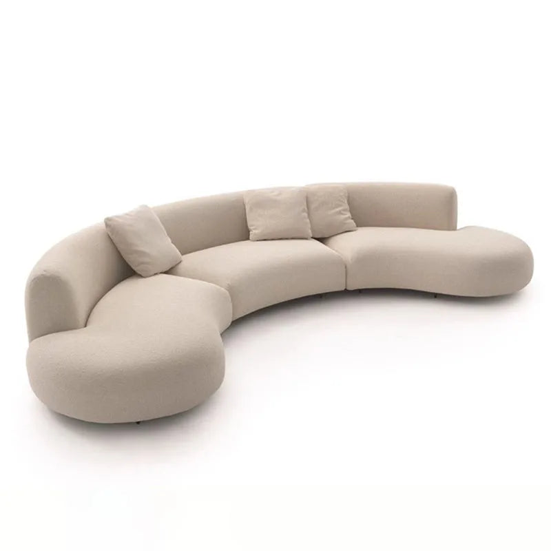 Reception Free Shipping Living Room Sofas White Curve Unique Designer Living Room Sofa Lazy Ergonomic Canape Salon Furniture Fu-Yao Store