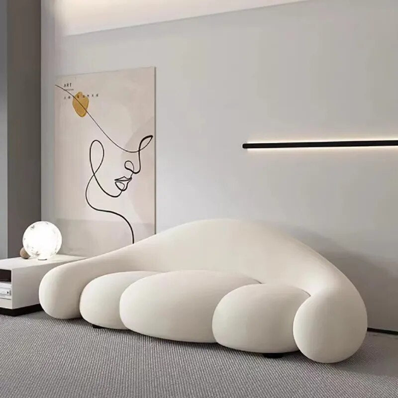 Nordic Recliner Beds Living Room Sofas Designer Minimalist Cloud Bean Bag Living Room Sofa Pouf Bubble White Canape Salon De Luxe Home Furniture ShopOnlyDeal