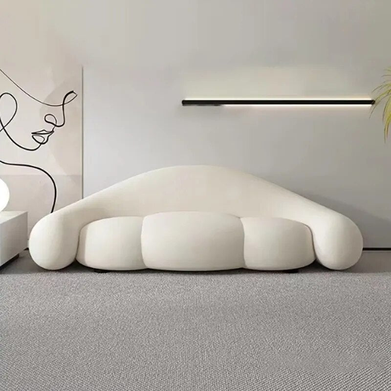 Nordic Recliner Beds Living Room Sofas Designer Minimalist Cloud Bean Bag Living Room Sofa Pouf Bubble White Canape Salon De Luxe Home Furniture ShopOnlyDeal