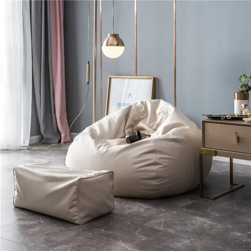 Luxury Bean Bag Recliner Foam Fluffy Bean Bag Sofa Living Room Sleeping Filling Office Lazy Sofa Bean Bag Unisex Modern Sofa Wohnzimmer Decor ShopOnlyDeal