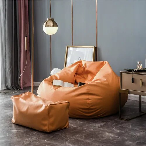 Luxury Bean Bag Recliner Foam Fluffy Bean Bag Sofa Living Room Sleeping Filling Office Lazy Sofa Bean Bag Unisex Modern Sofa Wohnzimmer Decor ShopOnlyDeal